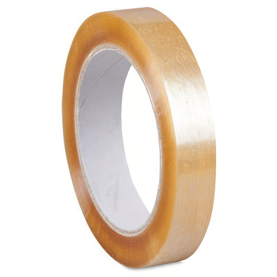 Ruban adhésif manuel, 19 mm × 100 m 28 µm, diamètre du mandrin : 76 mm rouleau, polypropylène Caoutchouc naturel, transparent Boîte de 96 rouleaux inapte au contact alimentaire – Réf. 401005