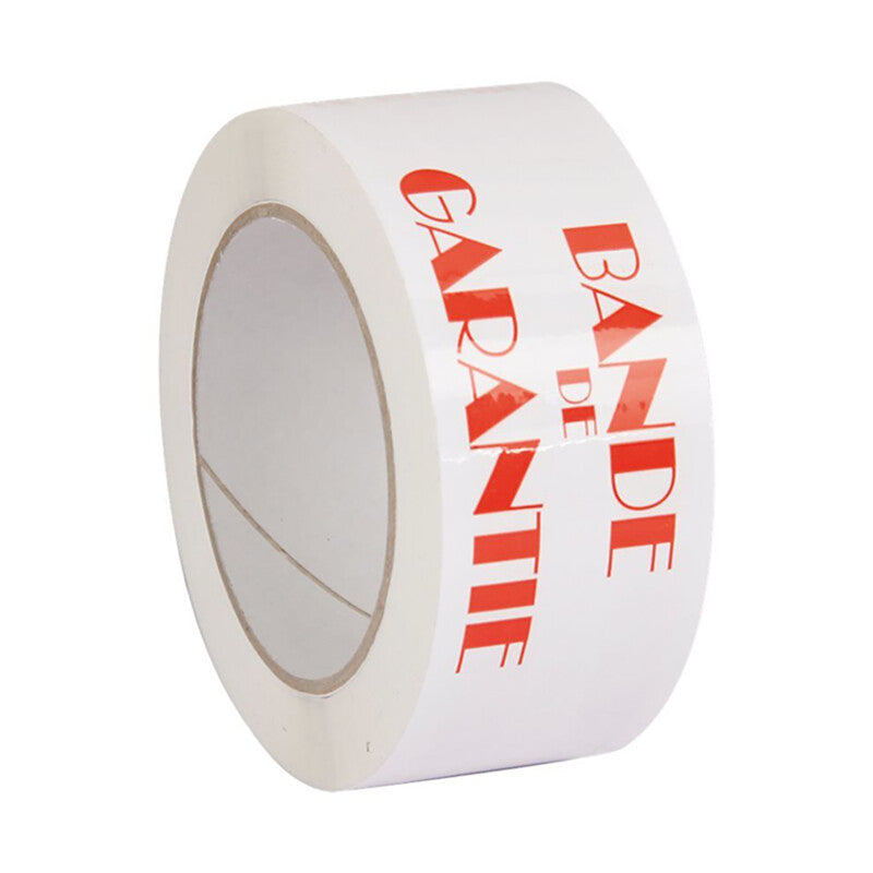 Ruban adhésif Polypropylène imprimé Bande de garantie rouge 48mm x 100 m