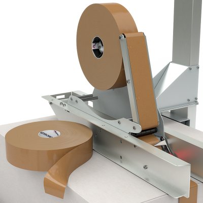 Ruban adhésif machine, 50 mm × 1000 m 28 µm, diamètre du mandrin : 76 mm rouleau, polypropylène Caoutchouc naturel, havane Boîte de 6 rouleaux inapte au contact alimentaire – Réf. 401001