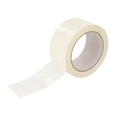 Ruban adhésif manuel, 50 mm × 100 m 28 µm, diamètre du mandrin : 76 mm rouleau, polypropylène Caoutchouc naturel, blanc Boîte de 36 rouleaux inapte au contact alimentaire – Réf. 401002