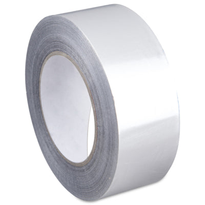 Ruban adhésif aluminium 50 mm × 50 m, 40 µm épaisseur totale: 70 µm diamètre du mandrin : 76 mm, rouleau aluminium, acrylique, aluminium Boîte de 24 rouleaux inapte au contact alimentaire – Réf. 401121