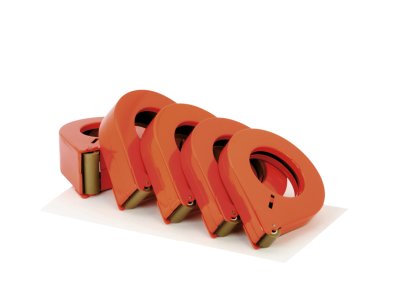 Dévidoirs d'adhésif manuels à usage manuel metal. 50 mm colis de 10 pcs, orange 50 mm poids : 0.439 kg, paquet de 1 pièce – Réf. 401287