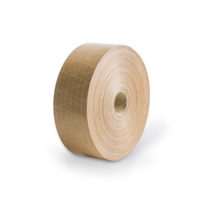 Bande gommée, renforcé chaine et trame 70 mm × 150 m, 130, 70 kraft, amidon, brun, Boîte de 18 pièces inapte au contact alimentaire – Réf. 586485