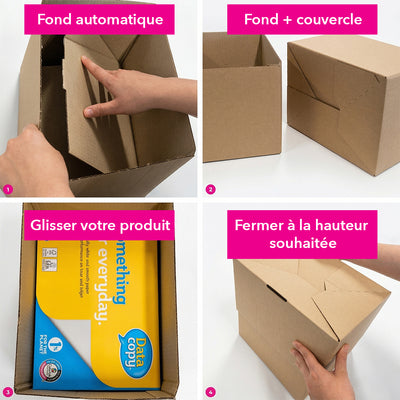 Caisse carton télescopique - montage et utilisation - OCCIPACK - SEA-312076