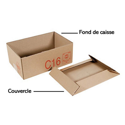 Caisse carton palettisable Type C fond et couvercle - OCCIPACK - SEA-400517