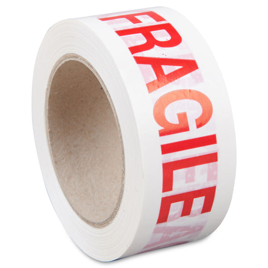 Ruban adhésif Polypropylène imprimé Fragile rouge 48mm x 100 m