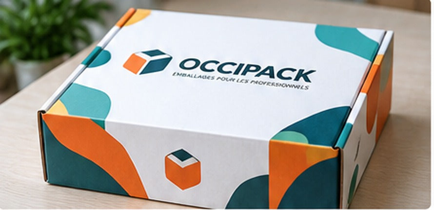 Exemple de boîte e-commerce imprimée en couleur OCCIPACK